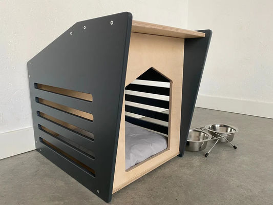 Maison d'animaux de compagnie en bois moderne montée sur le mur de la perle de chat pliable avec un design personnalisé
