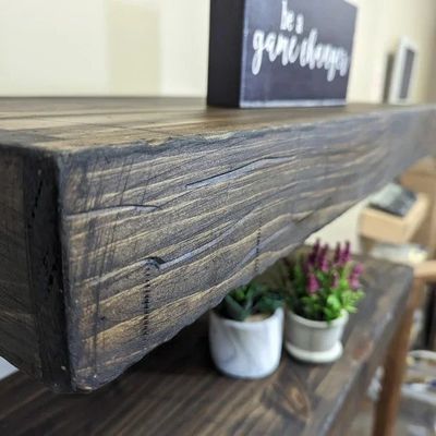 Étagères flottantes en bois de style rustique 3 pouces d'épaisseur 10 pouces de profondeur personnalisables OEM ODM