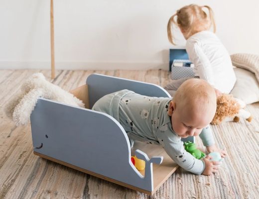 Boîte de jouets en bois sur roues personnalisée selon votre demande pour l'organisation de jouets pour enfants