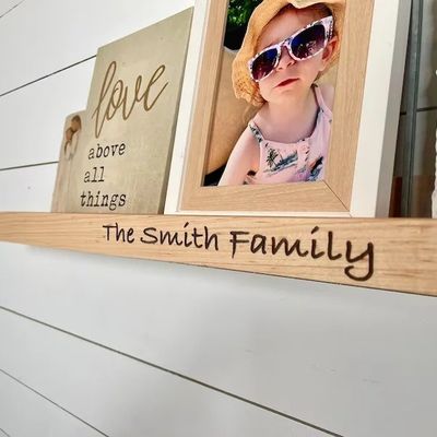 Étagère flottante en bois massif de style rustique avec option de personnalisation