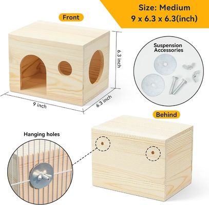 Cache pour petits animaux en bois avec un motif solide à un coût abordable