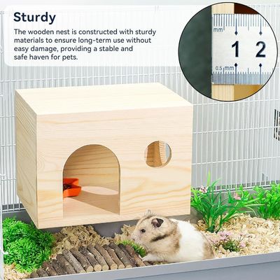 Cache pour petits animaux en bois avec un motif solide à un coût abordable