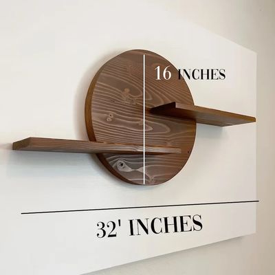 Étagère de plateau en bois à cadre flottant d'affichage en cristal