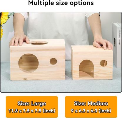 Cache pour petits animaux en bois avec un motif solide à un coût abordable