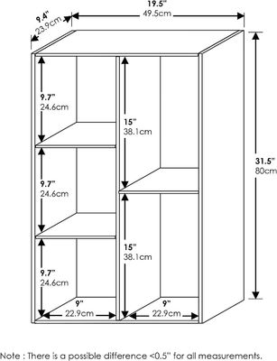 Étagère de 5 cubes de bois pour le stockage et l'organisation à domicile