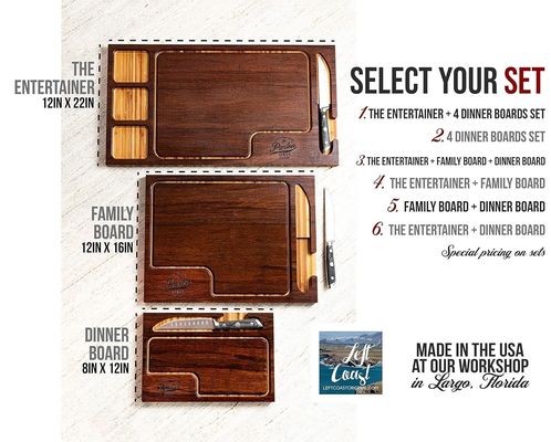 Planche de coupe en bois avec rainure de jus et couteau en couleur claire pour toutes les saisons