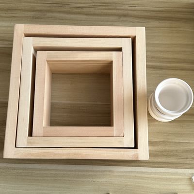 3 pièces étagère en bois massif de pin avec planteurs en céramique blanche décor maison artisanale