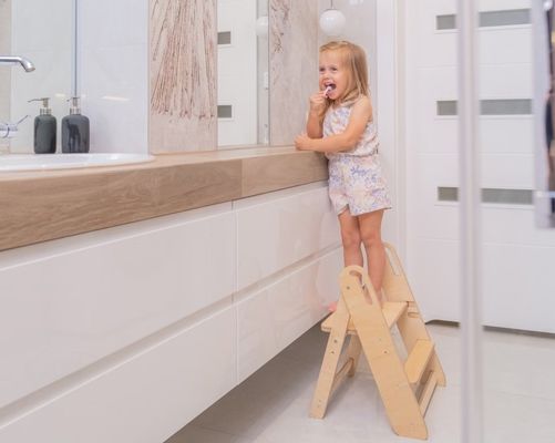 Économisez de l' espace en bois salle de bain enfants tabouret tabouret pas pour les enfants et les adultes Comme votre demande