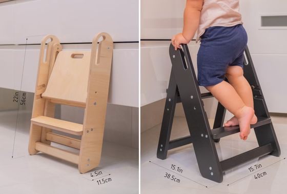 Économisez de l' espace en bois salle de bain enfants tabouret tabouret pas pour les enfants et les adultes Comme votre demande