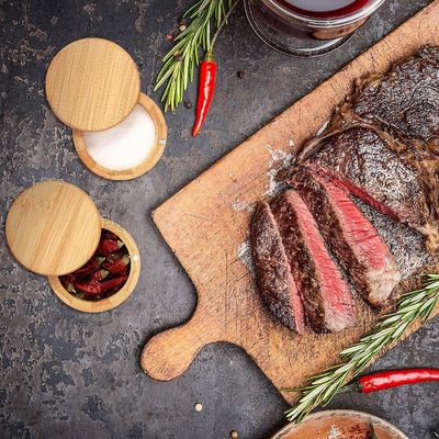 Bouteilles en verre d'épice de 120 ml avec couvercles en bambou Solution de stockage naturelle et économe en espace