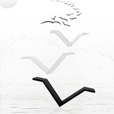 Étagère de bureau à mur rectangulaire Ensemble de 2 étagères de livres sur les murs pour la chambre à coucher