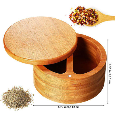 Taille personnalisée Couvercle en bois Contenant de sucre pour le thé Boîte de stockage alimentaire Boîte de pot Set de pot d' épices