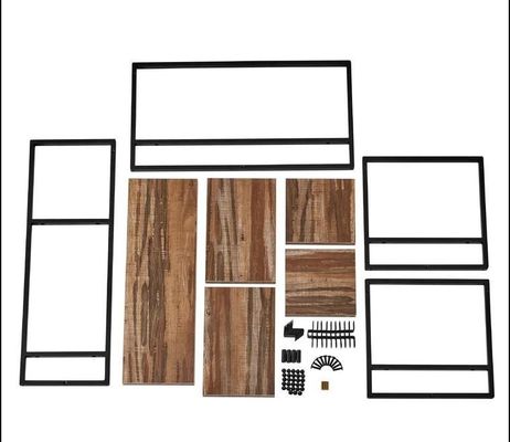 Service personnalisé en bois de pin couleur flottante suspendue murale étagères en fer pour l'affichage de chambre