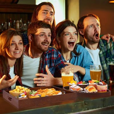Fête d'anniversaire de football Plateaux en bois en forme de bois Plateau ovale pour la maison Hôtel Restaurant