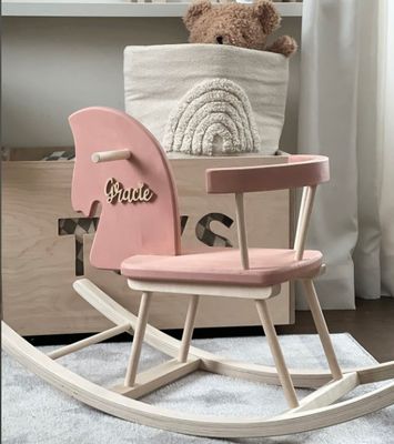 Chasse à l'homme en bois personnalisé Chasse à cheval en bois Montessori Chasse à cheval roulant