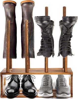 Couleur de l'organisateur du porte-chaussures en bois rustique