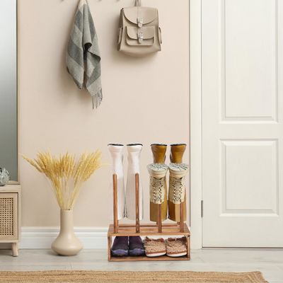 Couleur de l'organisateur du porte-chaussures en bois rustique