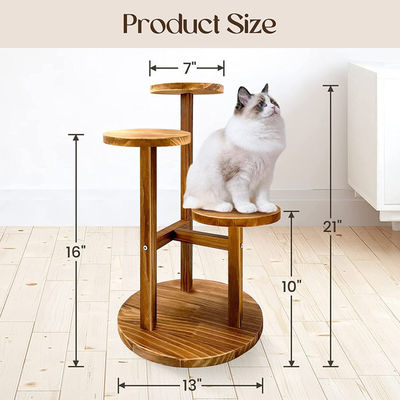 Logos personnalisé support de plante en bois pour la plante de jardin en bois de pin intérieur et le support à niveaux