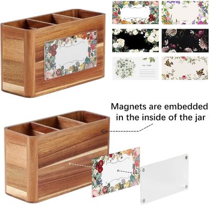 Compte-rendu Grand porte-outils en bois d'acacia pour l'impression de cuisine Manipulation de la gravure au laser