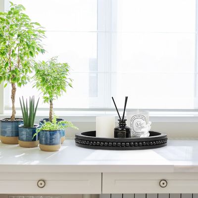 Plateau décoratif en bois pour la table basse et la pièce maîtresse de la ferme