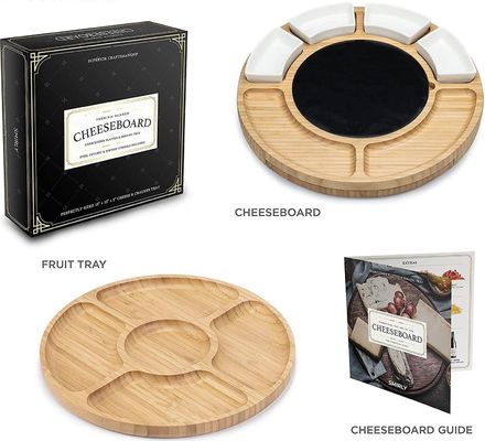 Plateau de fromage en bambou rectangulaire et couteau pour acheteurs commerciaux Magasins de cadeaux