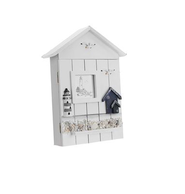 Panneau en bois de style méditerranéen, porte-clés, porte- bijoux pour mur d'entrée