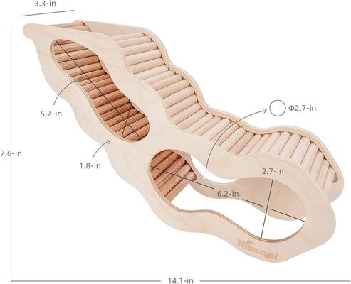 Exemple de maison de hamster en bois gratuit avec échelle d'escalade et tunnel secret