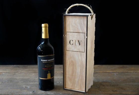 Logo personnalisé Boîte à vin en bois acceptable avec séparateur et couvercle acrylique Couleur personnalisée