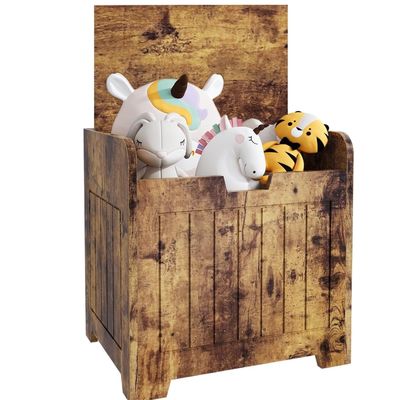 Boîte de rangement d'entrée en bois pour le salon Logo personnalisé Boîte de rangement de jouets acceptable