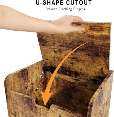 Boîte de rangement d'entrée en bois pour le salon Logo personnalisé Boîte de rangement de jouets acceptable