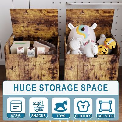 Boîte de rangement d'entrée en bois pour le salon Logo personnalisé Boîte de rangement de jouets acceptable