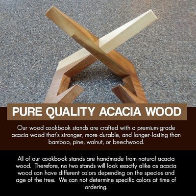 Porte-livres pratique pour la cuisine Adaptable à l' acacia