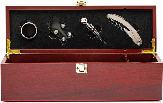 Accessoires de vin tubulaire échecs boîte en bois artisanale porte 6 bouteilles couleur claire