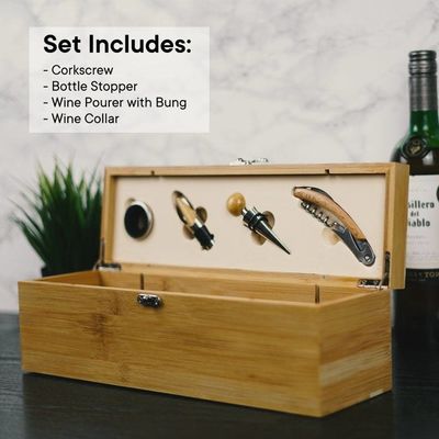 Accessoires de vin tubulaire échecs boîte en bois artisanale porte 6 bouteilles couleur claire