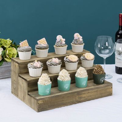 Commande OEM Acceptable Stand de dessert en bois Cupcake Riser Affichage pour les occasions spéciales