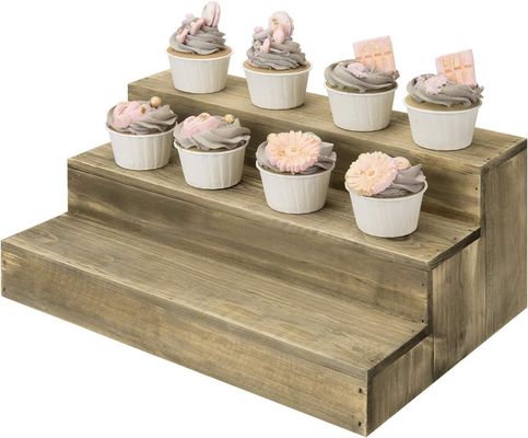 Commande OEM Acceptable Stand de dessert en bois Cupcake Riser Affichage pour les occasions spéciales
