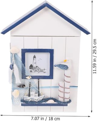 Porte-clés décoratif suspendu en bois pour bâtiment de bureaux