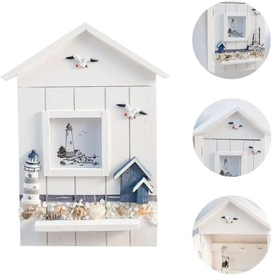 Porte-clés décoratif suspendu en bois pour bâtiment de bureaux