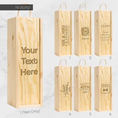 Boîte à cadeaux en bois de type bois MDF de luxe peinture de vin rouge cuisson Boîte à cadeaux en bois avec poignées et couvercle acrylique