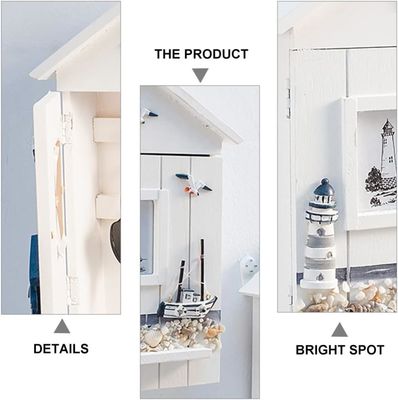 Porte-clés décoratif suspendu en bois pour bâtiment de bureaux