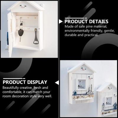 Porte-clés décoratif suspendu en bois pour bâtiment de bureaux