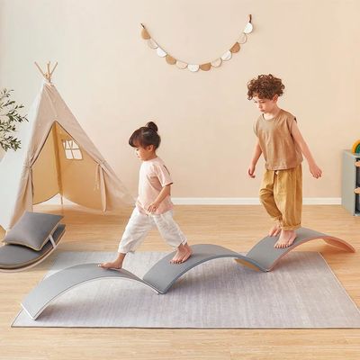 Tableau d'équilibre en bois de 35 pouces pour enfants tout-petits Adolescents Adultes Jouets en bois pour enfants Montessori Jouets d'apprentissage Rocker