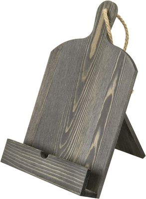 Porte-livres de recettes en bois rustique réglable et pliable pour le stockage de la cuisine