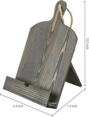 Porte-livres de recettes en bois rustique réglable et pliable pour le stockage de la cuisine