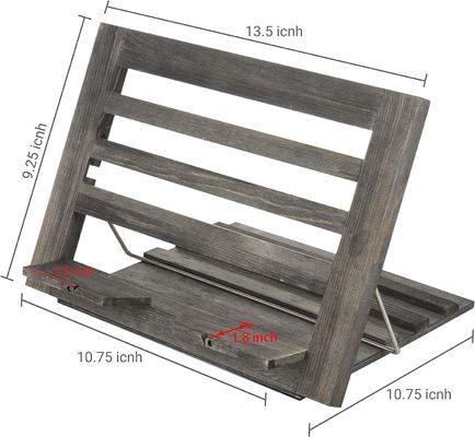Rack pliable de taille personnalisée pour le livre de recettes de lecture réglable