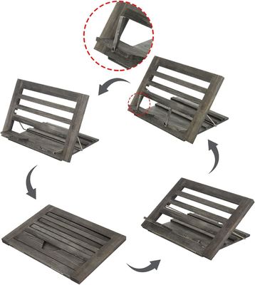 Rack pliable de taille personnalisée pour le livre de recettes de lecture réglable