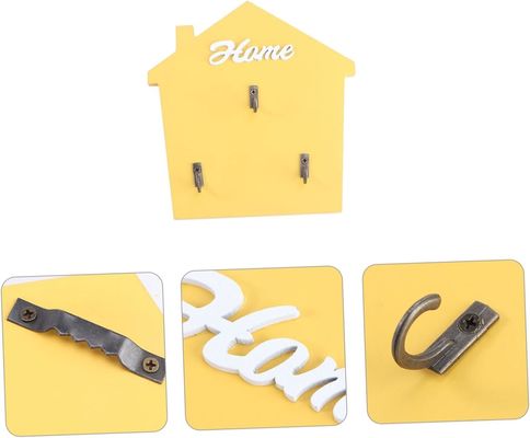 Entrée Porte-poste et porte-clés en bois de couleur naturelle