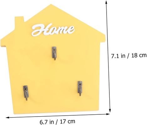 Entrée Porte-poste et porte-clés en bois de couleur naturelle