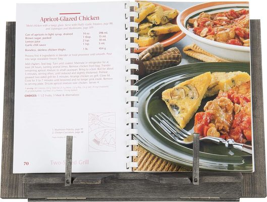 Rack pliable de taille personnalisée pour le livre de recettes de lecture réglable
