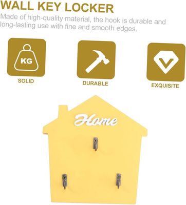 Entrée Porte-poste et porte-clés en bois de couleur naturelle